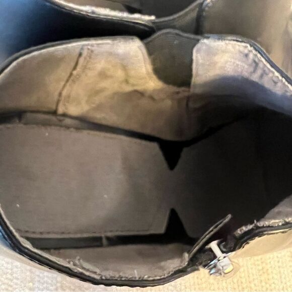 Adrienne Vittadini Midge wedge heel SHOOTIE Sz 10 BLACK - Picture 10 of 11